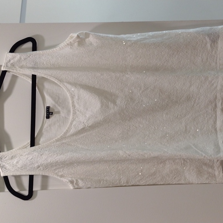 2/15$! Ispiri Tank With Tiny Sequins,Xl,Cotton